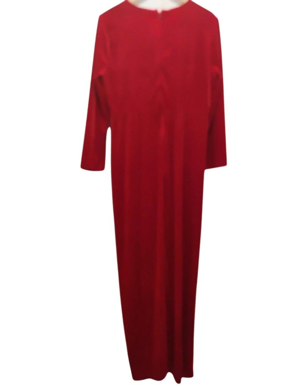 NWT - Torrid Size 22 Red LS Velvet Hi Slit Maxi - Picture 6 of 10